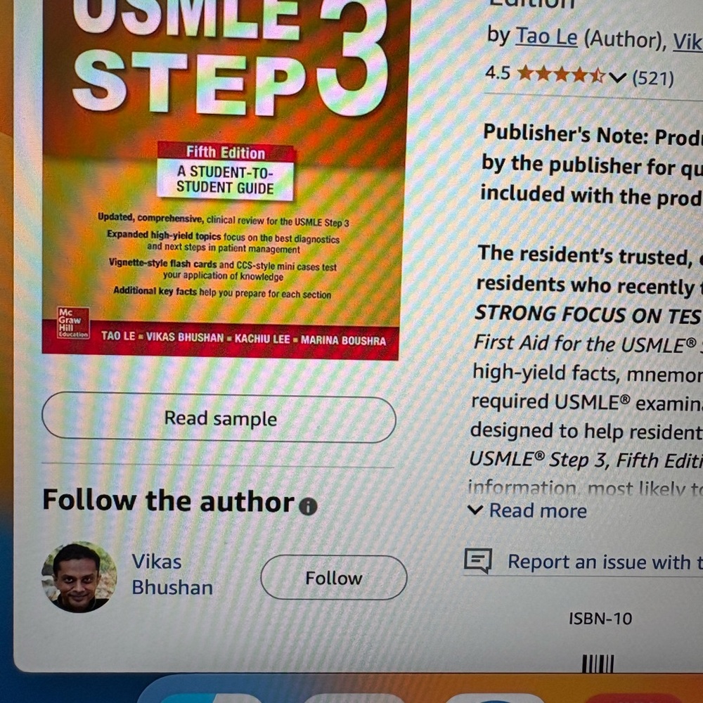 Brand new unused USMLE Step 3 First Aid 5th edition book